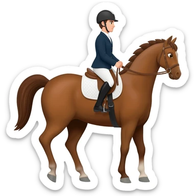 A horse with a rider sticker