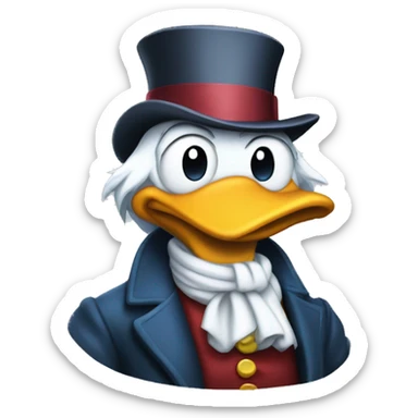 AI chatbot looking like Scrooge McDuck sticker