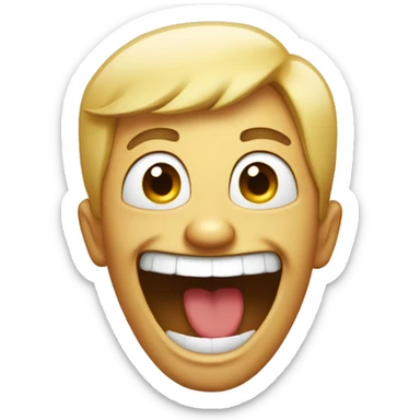 Laughing hysterically sticker