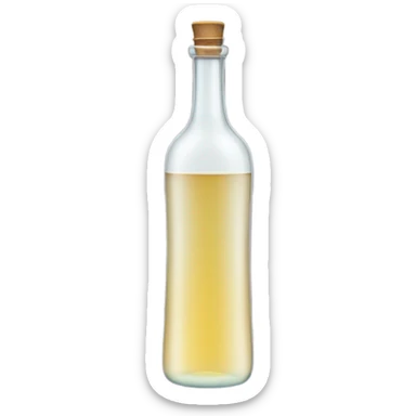 Tall clear alcohol bottle sticker