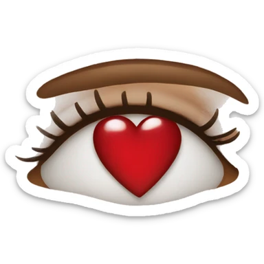 Heart with makeup sticker