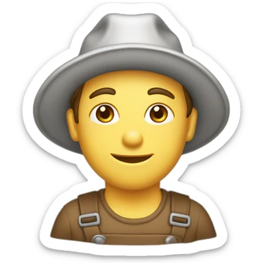 Un fermier dans une ferme sticker