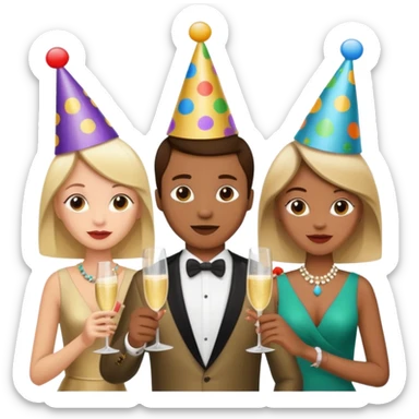 Birthday party sticker
