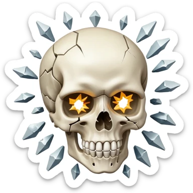 Tête de mort qui explose sticker