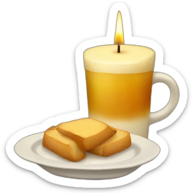 shabat candles a cup of vine and challa sticker