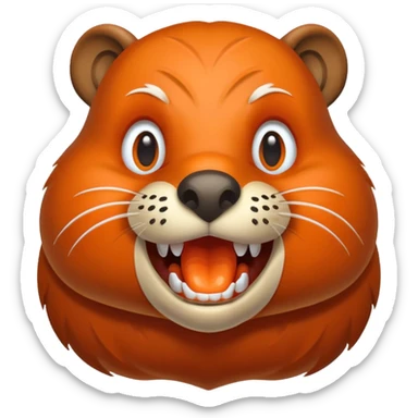 Beaver big teeth sticker