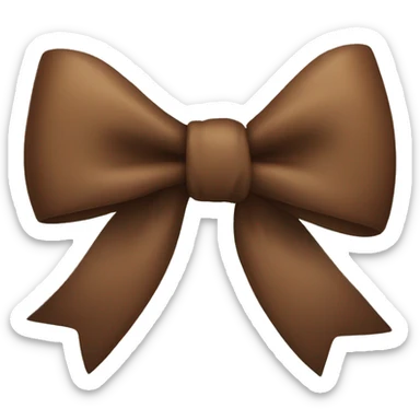 Brown bow sticker