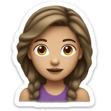 Light skinned brunette girl emoji  sticker