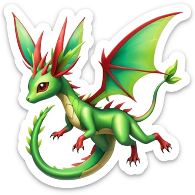 Shiny Exotic Flygon-Drakeon-Leafeon-Hybrid-Creature sticker