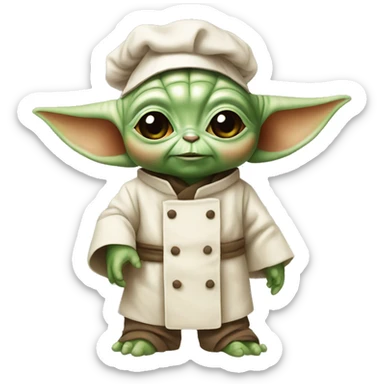BABY YODA  MASTER CHEF sticker