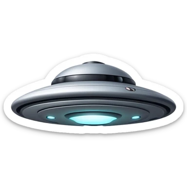 Ufo minimal design and simple lines, not so many small details sticker