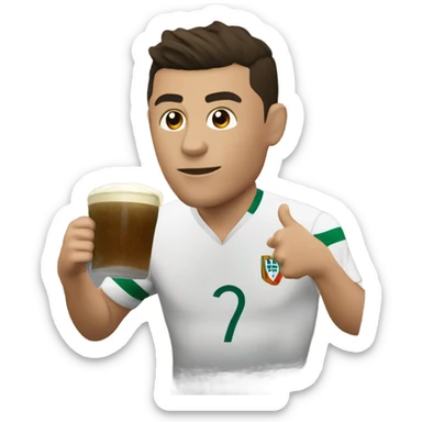 Cristiano Ronaldo tomando mate sticker