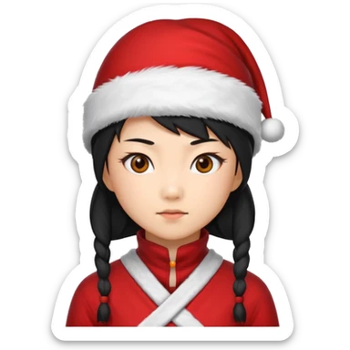 ninja Girl ,Christmas sticker