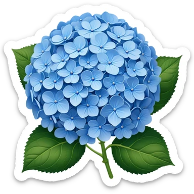 blue hydrangea sticker