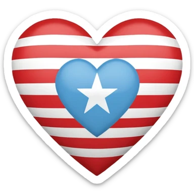Heart flag micronesia sticker