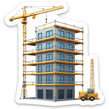 buildings under construction sticker