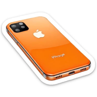 Orange iPhone sticker