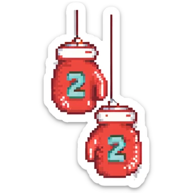 красные боксерские перчатки с надписью "23", no background sticker