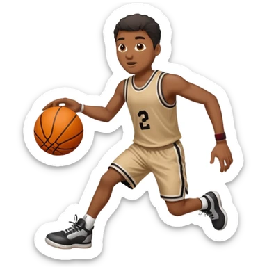 black guy playing basketball sticker
