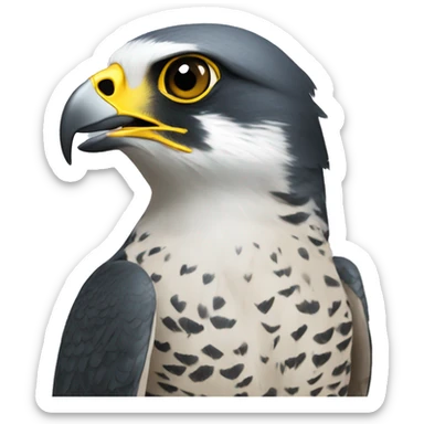 peregrine falcon with bonnet sticker