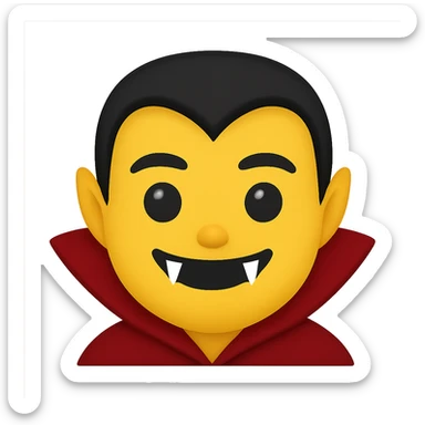 vampire emoji smiling, no background sticker