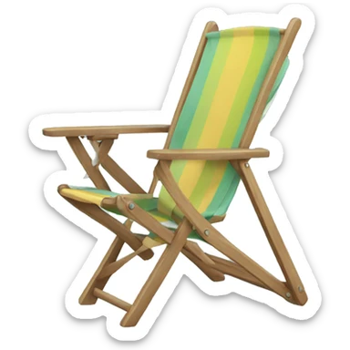Beach chair on island sticker