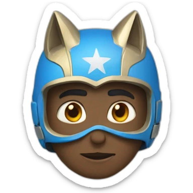 Un chat super héros sticker