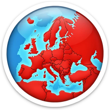 Point in europe map sticker