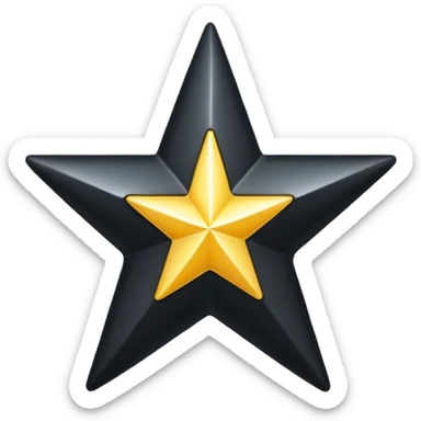 Сделай эмодзи надпись black star service sticker