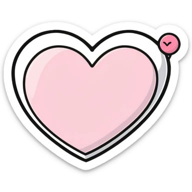 Mini light pink heart sticker