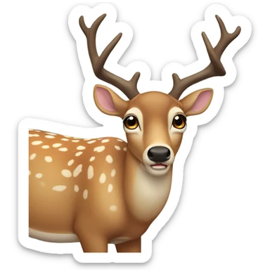 Deer shivering sticker