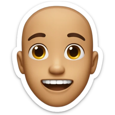 boy biting his lower lip sticker