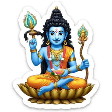 Vishnu With Mahadev sticker
