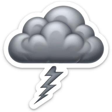 Cinematic Realistic Thunderstorm Emoji, Dark and dramatic, with swirling gray clouds illuminated by occasional flashes of lightning. The air crackles with energy as the storm builds, while heavy rain cascades down in sheets. Soft glowing outline, capturing the essence of power, intensity, and natural fury in a breathtaking thunderstorm! sticker