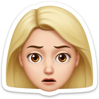 Annoyed confused and weirided out woman huhhh? sticker