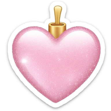 Light pink sparkly heart sticker
