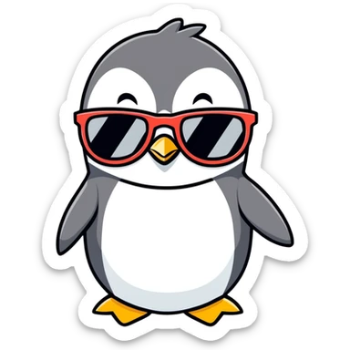 penguin wearing sunglasses sticker