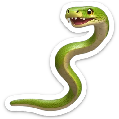 snake chasing tail sticker