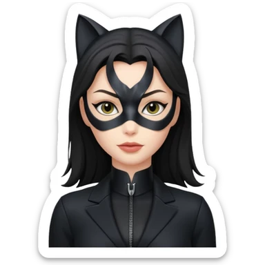 Catwoman with open hair sticker