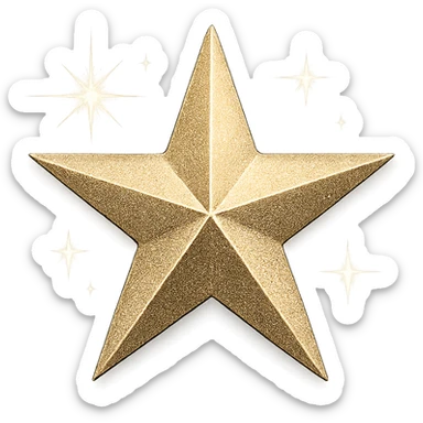 small star, glamorous and stylish sticker
