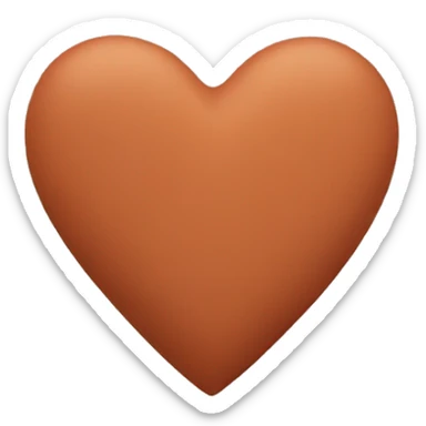 terracotta heart without face sticker