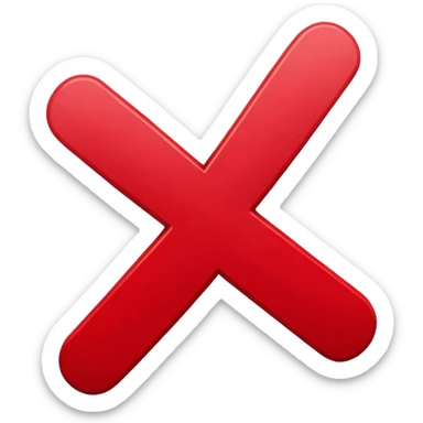 red X symbol sticker