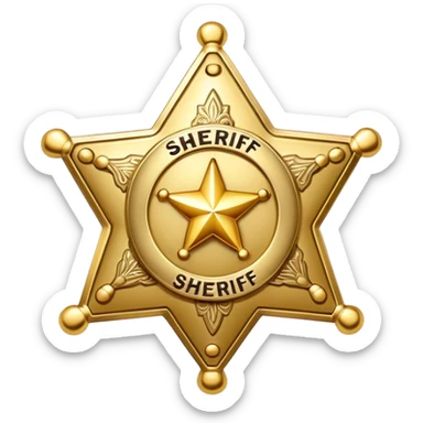 Sheriff badge sticker
