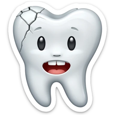 broken tooth sticker