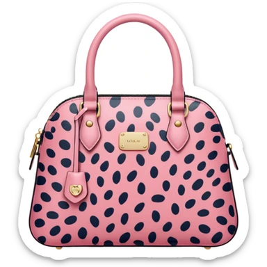 Pink leopard bag sticker