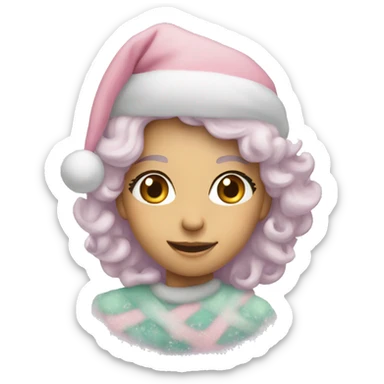pastel christmas sticker
