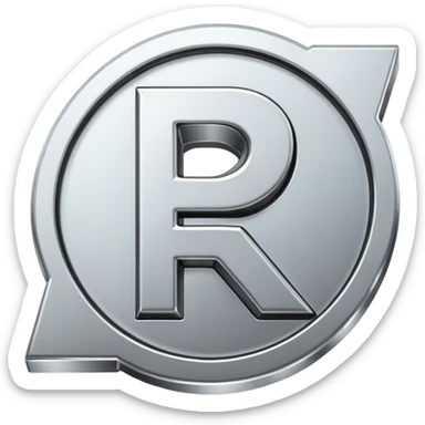 Russian ruble symbol sticker