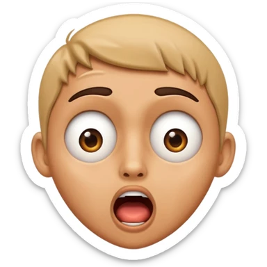 Shocked face sticker