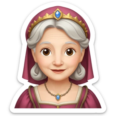 The kind and amiable grandmother in medieval fairy tales sticker
