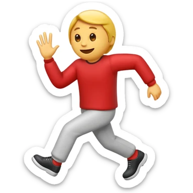 uma placa de transito de proibido com um emoji de um homem andando sticker